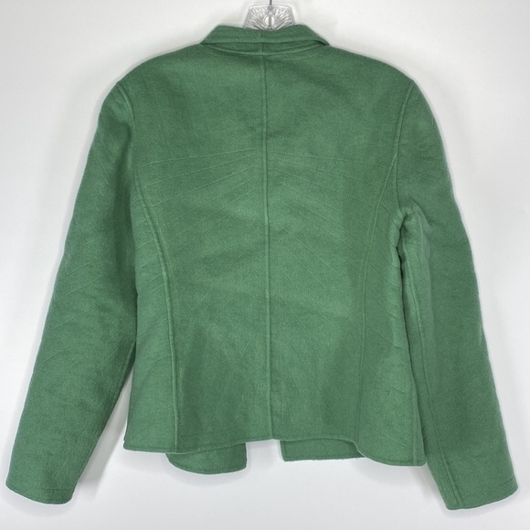 Alexander Bartlett Green Wool Open Front Blazer Sweater Medium - Picture 2 of 7
